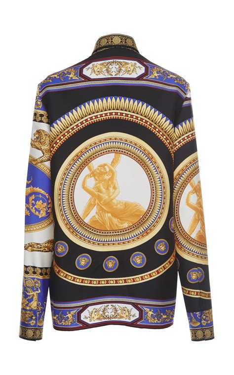 versace dames blouse|versace long sleeve shirts women's.